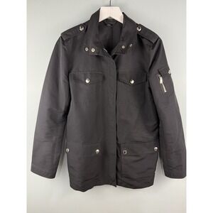 Lauren Ralph Lauren Jacket Womens M Black Utility‎ Safari Missing Belt